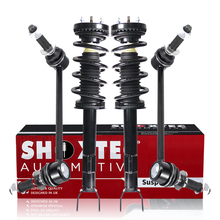 Shoxtec 4pc Front Suspension Shock Absorber Kits Replacement for 2012-2019 Dodge Challenger 2012-2013 Dodge Charger Includes 2 Complete Struts 2 Front Sway Bars End Link