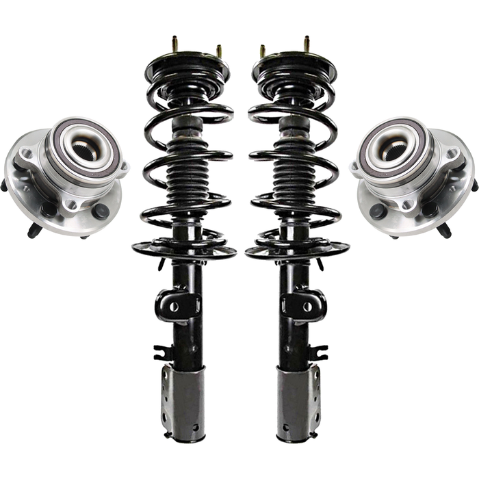 Shoxtec Front Struts Wheel Bearing Hubs Set Replacement for 2013 - 2015 Ford Explorer FWD; 2016 - 2018 Ford Explorer FWD AWD; 2019 Ford Explorer Repl. Part No. 172730 172729 512460