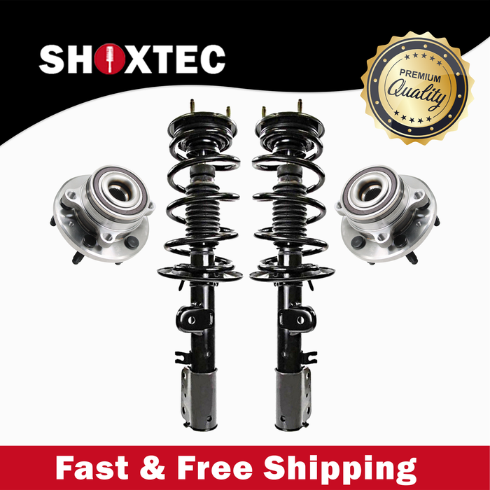 Shoxtec Front Struts Wheel Bearing Hubs Set Replacement for 2013 - 2015 Ford Explorer FWD; 2016 - 2018 Ford Explorer FWD AWD; 2019 Ford Explorer Repl. Part No. 172730 172729 512460