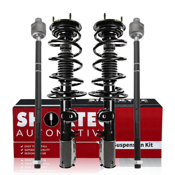 Shoxtec 4pc Front Suspension Shock Absorber Kits Replacement for 2013-2019 Ford Explorer Includes 2 Complete Struts 2 Front Inner Tie Rod End