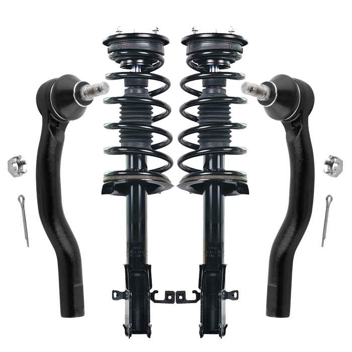 Shoxtec 4pc Front Suspension Shock Absorber Kits Replacement for 2007-2010 Ford Edge FWD only 2007-2010 Lincoln MKX FWD only Includes 2 Complete Struts 2 Outer Tie Rod End