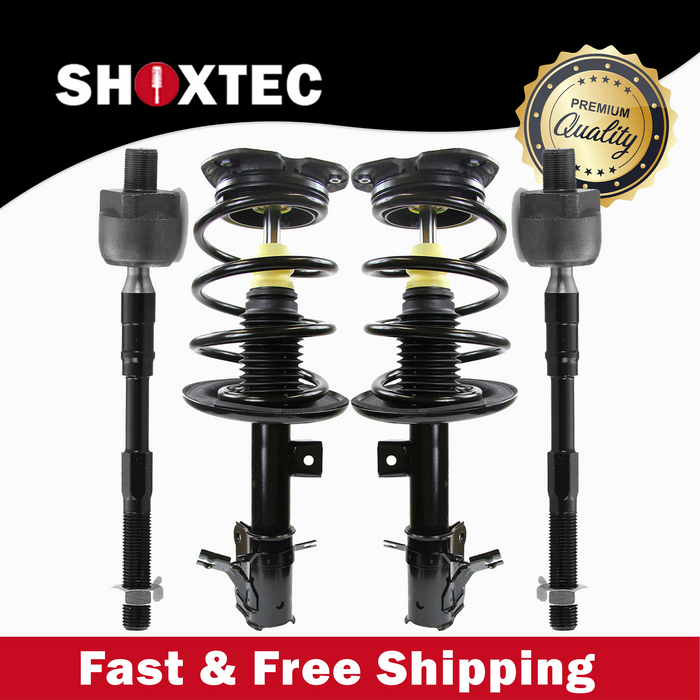 Shoxtec 4pc Front Suspension Shock Absorber Kits Replacement for 2008-2011 Nissan Altima Submodels Sedan Hybrid ELECTRIC/GAS Includes 2 Complete Struts 2 Inner Tie Rod Ends
