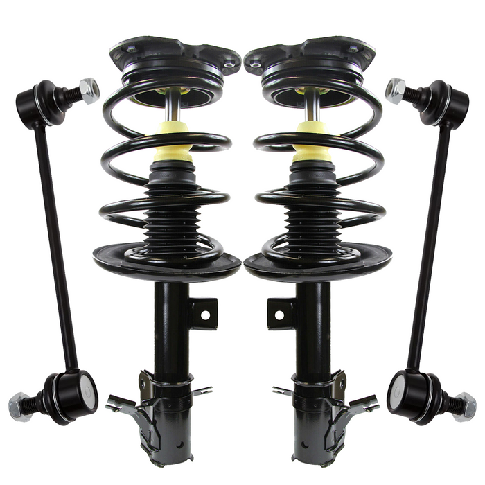Shoxtec 4pc Front Suspension Shock Absorber Kits Replacement for 2008-2011 Nissan Altima Submodels Sedan Hybrid ELECTRIC/GAS Includes 2 Complete Struts 2 Front Sway Bar End Link