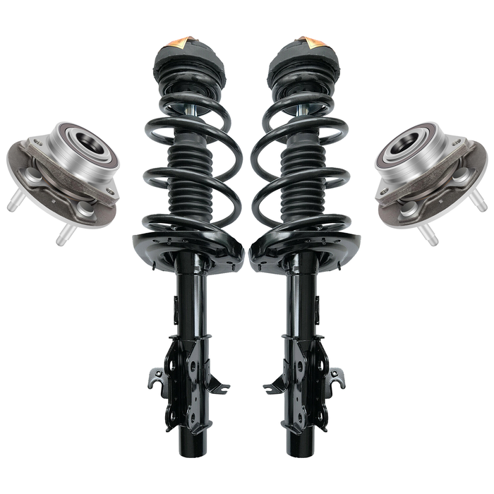 Shoxtec Front Struts Wheel Bearing Hubs Set Replacement for 2013-2015 Chevrolet Camaro SS submodel with 6.2L V8 engine without Performance Package Repl. Part No. 172915 172914 513282