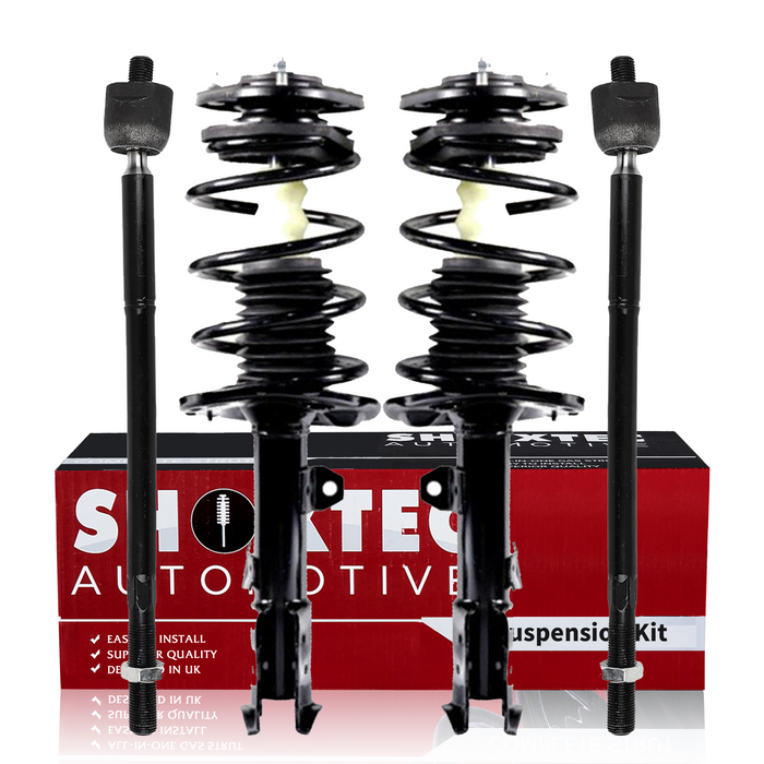 Shoxtec 4pc Front Suspension Shock Absorber Kits Replacement for 2014-2019 Toyota Corolla Includes 2 Complete Struts 2 Inner Tie Rod End