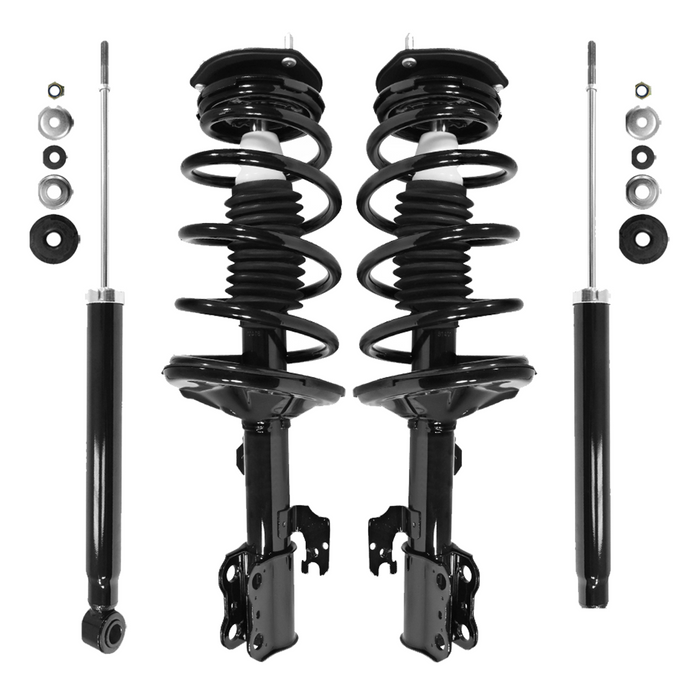 Shoxtec Full Set Complete Strut Assembly Replacement for 2011-2014 Toyota Sienna AWD Only Repl Part No. 173050 173049 37301