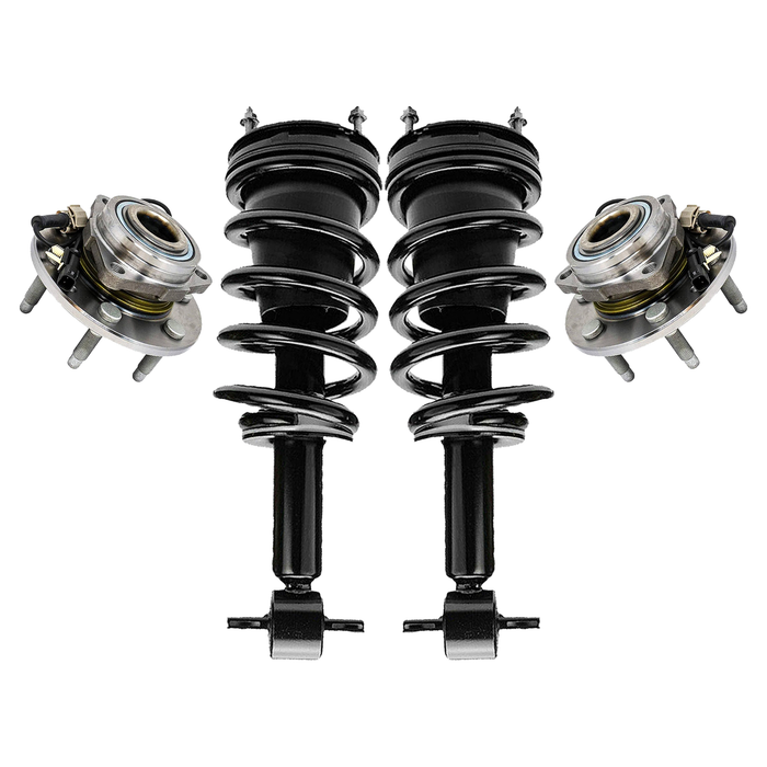 Shoxtec Front Struts Wheel Bearing Hubs Set Replacement for 2015-2017 Chevrolet Suburban 4WD; Replacement for 2015-2019 GMC Yukon 4WD Repl Part No. 181784 515160