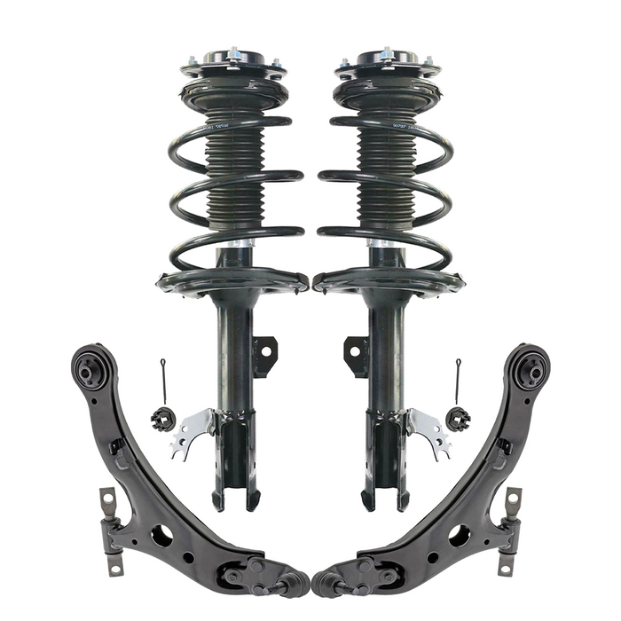 Shoxtec 4pc Front Suspension Shock Absorber Kits Replacement for 2012-2014 Toyota Camry Includes 2 Complete Struts 2 Front Lower Control Arms and Ball Joint Assembly