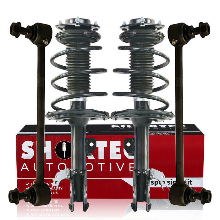 Shoxtec 4pc Front Suspension Shock Absorber Kits Replacement for 2012-2014 Toyota Camry Includes 2 Complete Struts 2 Front Sway Bars Endlink