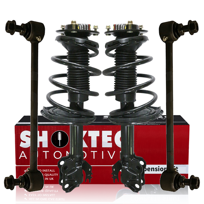 Shoxtec 4pc Front Suspension Shock Absorber Kits Replacement for 2012-2017 Toyota Camry E Includes 2 Complete Struts 2 Front Sway Bars Endlink