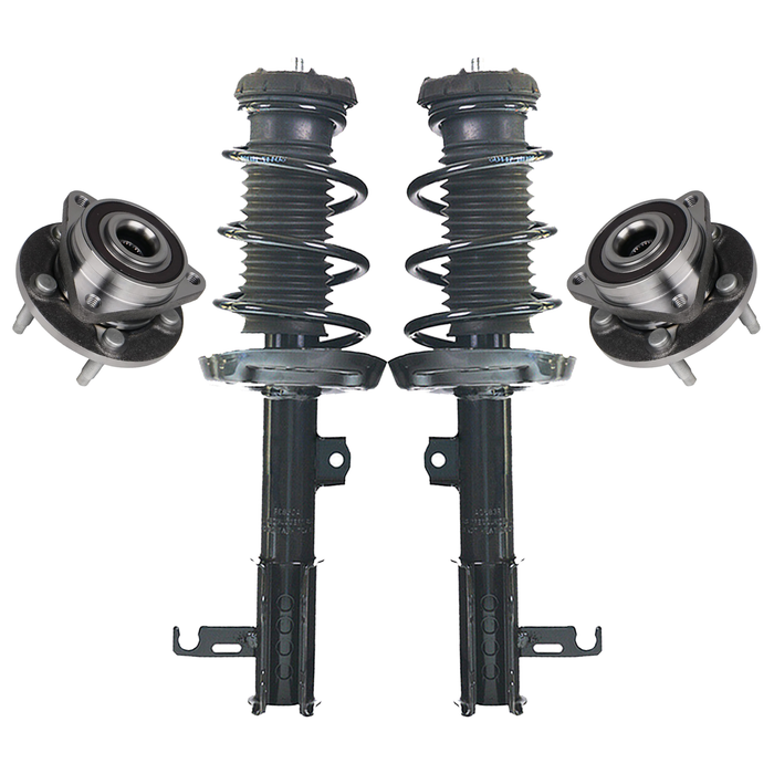 Shoxtec Front Struts Wheel Bearing Hubs Set Replacement for 2011 2012 Chevrolet Cruze; 1.8L I4; Front Wheel Drive Repl Part No. 2333414LR 513315