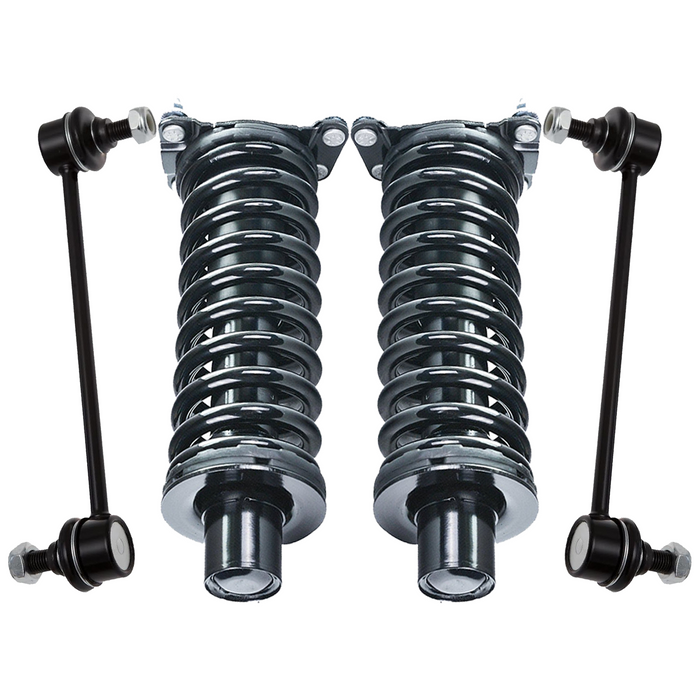 Shoxtec 4pc Front Suspension Shock Absorber Kits Replacement for 2005-2006 Jeep Liberty Diesel Engine Only includes 2 Complete Struts 2 Front Sway Bar End Link