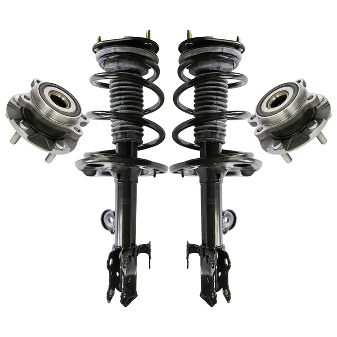 Shoxtec Front Struts Wheel Bearing Hubs Set Replacement for 2006 - 2012 Toyota RAV4 3.5L V6 Repl. Part No. 272276 272275 513258