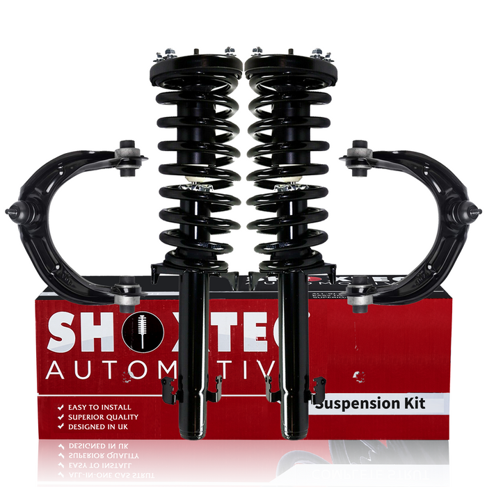 Shoxtec 4pc Front Suspension Shock Absorber Kits Replacement for 2008-2012 Honda Accord Includes 2 Complete Struts 2 Front Upper Control Arm And Ball Joint