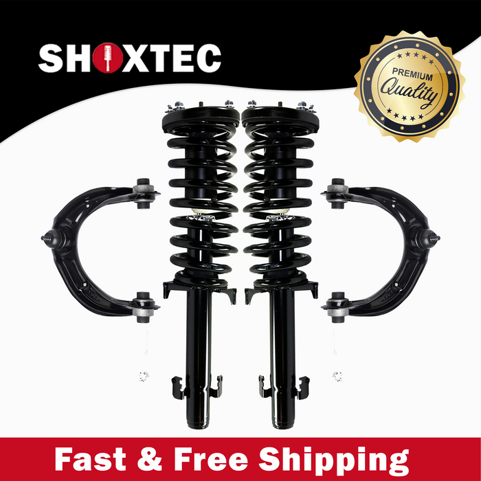 Shoxtec 4pc Front Suspension Shock Absorber Kits Replacement for 2008-2012 Honda Accord Includes 2 Complete Struts 2 Front Upper Control Arm And Ball Joint