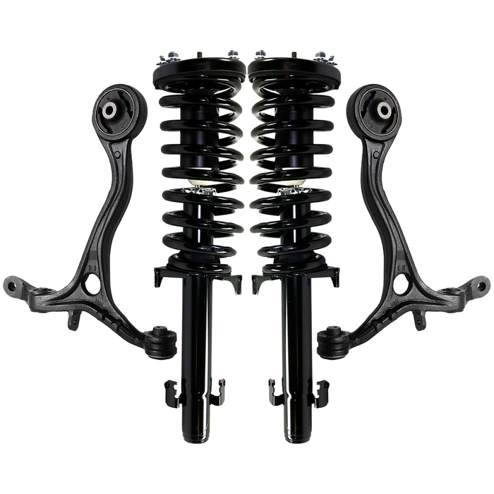 Shoxtec 4pc Front Suspension Shock Absorber Kits Replacement for 2008-2012 Honda Accord Includes 2 Complete Struts 2 Front Lower Control Arm