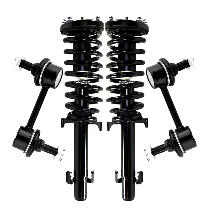 Shoxtec 4pc Front Suspension Shock Absorber Kits Replacement for 2008-2012 Honda Accord Includes 2 Complete Struts 2 Front Sway Bar Endlink