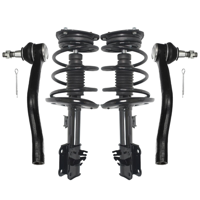 Shoxtec 4pc Front Suspension Shock Absorber Kits Replacement for 2011-2014 Nissan Maxima Fits SubModel SV Only includes 2 Complete Struts 2 Outer Tie Rod End