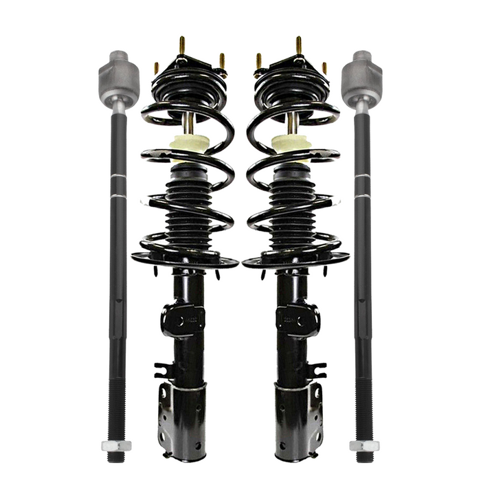 Shoxtec 4pc Front Suspension Shock Absorber Kits Replacement for 2011-2013 Ford Explorer AWD Only Includes 2 Complete Struts 2 Front Inner Tie Rod End