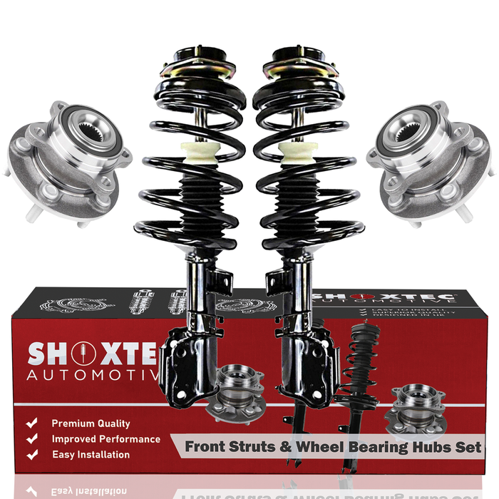 Shoxtec Front Struts Wheel Bearing Hubs Set Replacement for 2013 - 2014 2019 Ford Fusion FWD Repl. Part No. 272638 512498