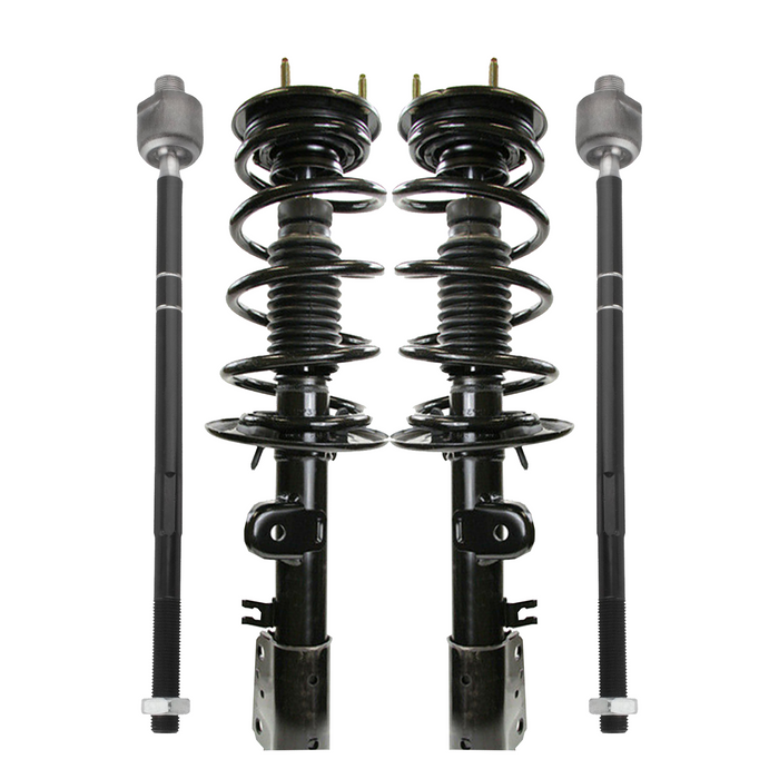 Shoxtec 4pc Front Suspension Shock Absorber Kits Replacement for 2013-2018 Ford Explorer Includes 2 Complete Struts 2 Front Inner Tie Rod End