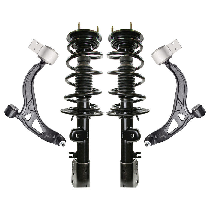 Shoxtec 4pc Front Suspension Shock Absorber Kits Replacement for 2013-2018 Ford Explorer Includes 2 Complete Struts 2 Front Lower Control Arm and Ball Joint Assembly