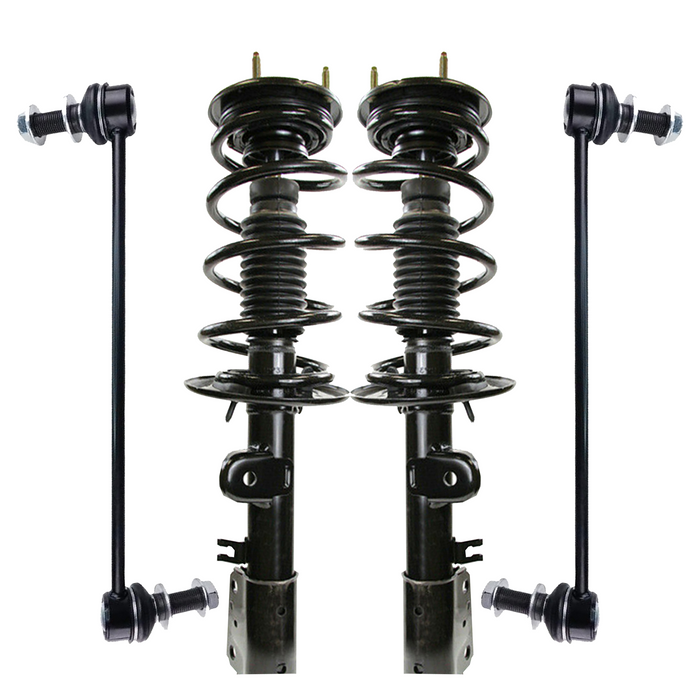 Shoxtec 4pc Front Suspension Shock Absorber Kits Replacement for 2013-2018 Ford Explorer Includes 2 Complete Struts 2 Front Sway Bar End Link