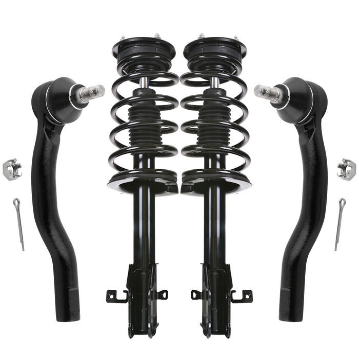 Shoxtec 4pc Front Suspension Shock Absorber Kits Replacement for 2007-2010 Ford Edge 2007-2010 Lincoln MKX AWD Only Includes 2 Complete Struts 2 Outer Tie Rod End