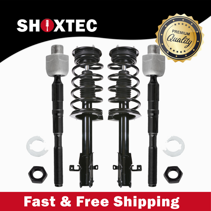 Shoxtec 4pc Front Suspension Shock Absorber Kits Replacement for 2007-2010 Ford Edge FWD only 2007-2010 Lincoln MKX FWD only Includes 2 Complete Struts 2 Inner Tie Rod End