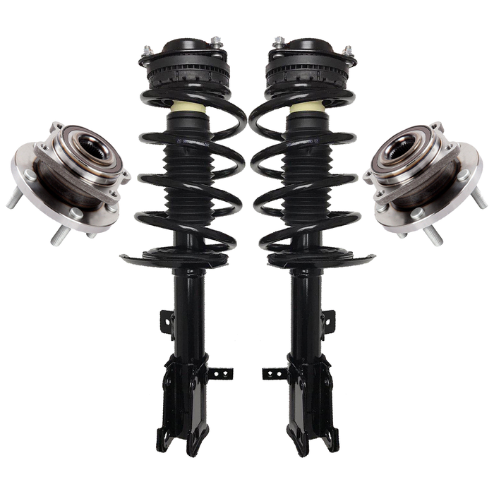 Shoxtec Front Struts Wheel Bearing Hubs Set Replacement for 2011-2014 Chrysler 200 3.6L V6 Sedan Repl. Part No. 371131 371130 513263