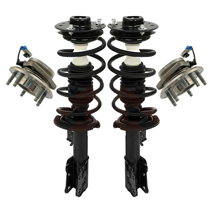 Shoxtec Front Struts Wheel Bearing Hubs Set Replacement for 2012 Chevrolet Captiva Sport; FWD with 3.0L V6 Engine Repl. Part No.372527 372526 513276