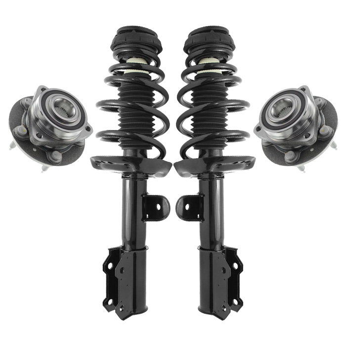 Shoxtec Front Struts Wheel Bearing Hubs Set Replacement for 2011-2012 Chevrolet Volt Repl Part No. 372627 372626 513316