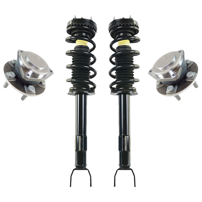 Shoxtec Front Struts Wheel Bearing Hubs Set Replacement for 2012-2014 Dodge Challenger R/T Classic; Rallye Redline; Replacement for 2012-2018 Dodge Charger RWD 3.6L V6 Repl Part No. 472665 513325
