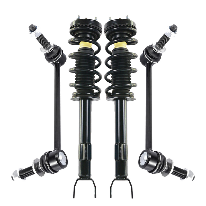 Shoxtec 4pc Front Suspension Shock Absorber Kits Replacement for 2011 Dodge Challenger 2011 Dodge Charger 14-19 Dodge Charger RWD Includes 2 Complete Struts 2 Front Sway Bars End Link