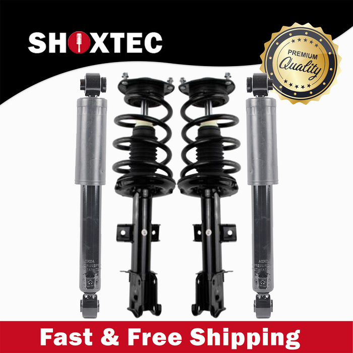Shoxtec Full Set Complete Strut Assembly Replacement for 2010-2012 Hyundai Santa Fe Repl No. 372713, 372712, 37322