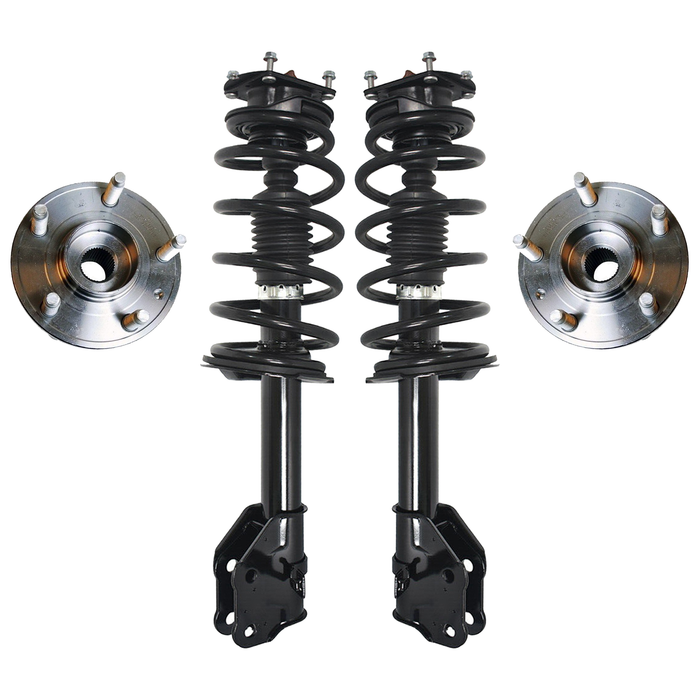 Shoxtec Front Struts Wheel Bearing Hubs Set Replacement for 2011 2012 2013 2014 Ford Edge SubModel with 3.5L V6; 3.7L V6 Engine Repl. Part No. 372889 372888 513275