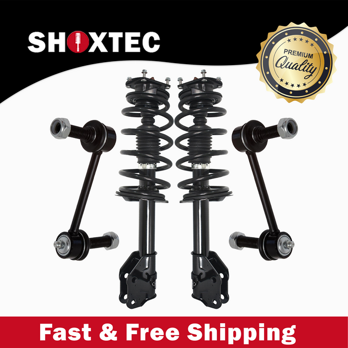 Shoxtec 4pc Front Suspension Shock Absorber Kits Replacement for 11-14 Ford Edge Fits SubModels with 3.5L V6 and 3.7L V6 Engine Includes 2 Complete Struts 2 Sway Bars