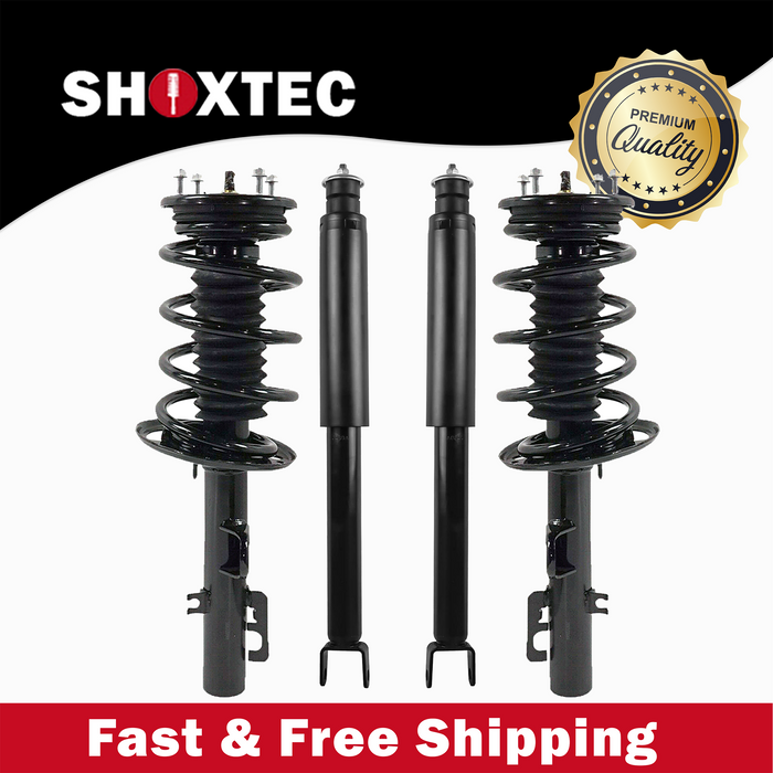 Shoxtec Full Set Complete Strut Assembly Replacement for 2010-2011 Ford Flex; AWD; 3.5L V6, Turbocharged Repl No. 472534, 472535, 37329