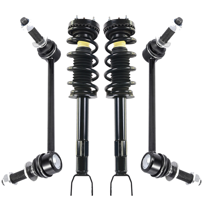 Shoxtec 4pc Front Suspension Shock Absorber Kits Replacement for 2012-2014 Dodge Challenger 2012-2018 Dodge Charger Includes 2 Complete Struts 2 Front Sway Bars End Link