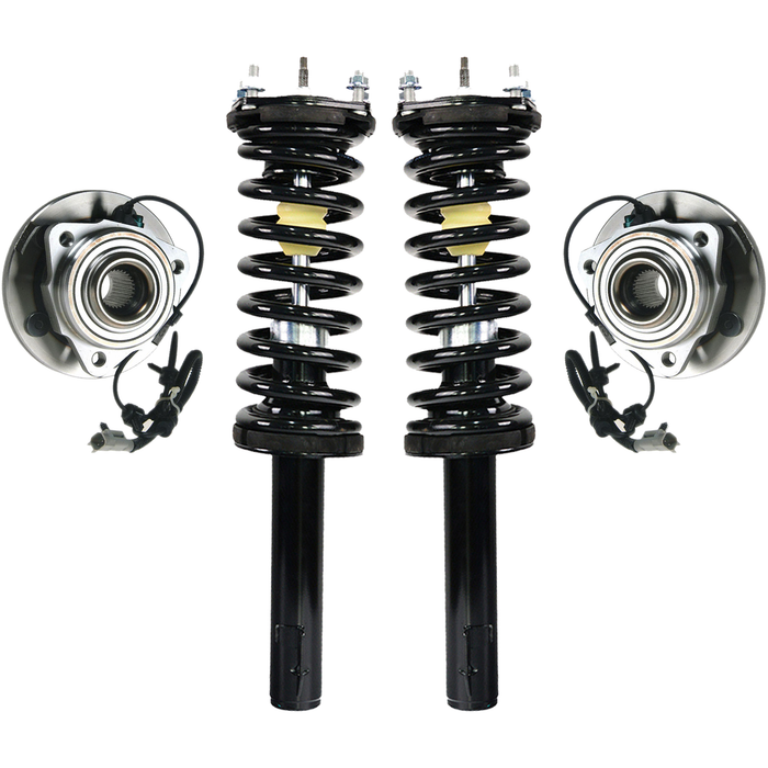 Shoxtec Front Struts Wheel Bearing Hubs Set Replacement for 2005 - 2010 Jeep Grand Cherokee 4WD Repl. Part No. 571377LR 513234