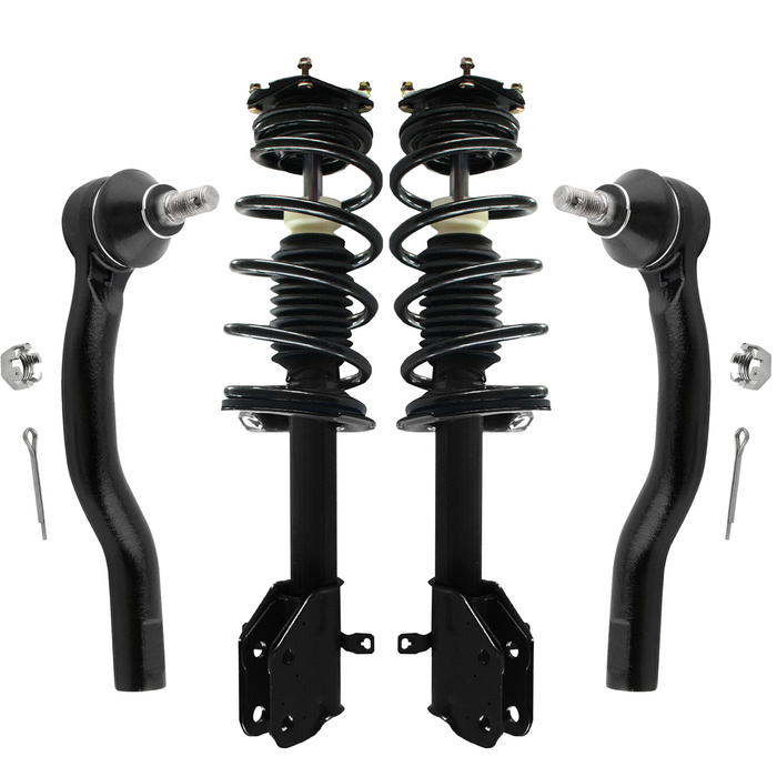Shoxtec 4pc Front Suspension Shock Absorber Kits Replacement for 2012-2014 Ford Edge Fits 2.0L engine only Includes 2 Complete Struts 2 Outer Tie Rod End