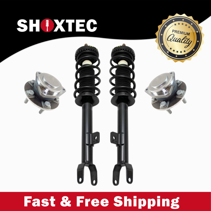 Shoxtec Front Struts Wheel Bearing Hubs Set Replacement for 2012-2019 Chrysler 300 RWD; Submodel C with V8 5.7L engine; Submodel Limited with V6 3.6L engine Repl Part No. 672665 513325