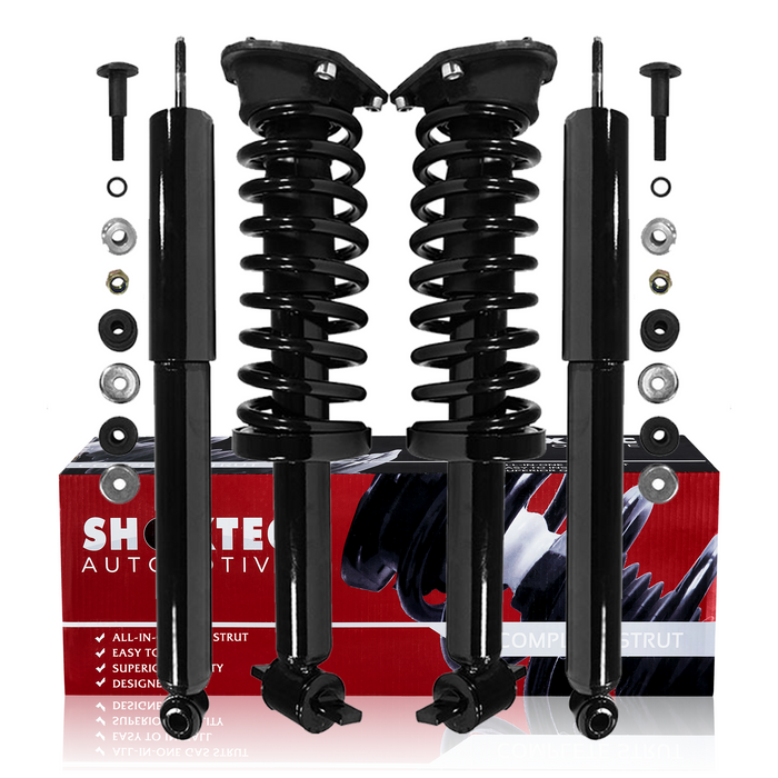 Shoxtec Full Set Complete Strut Assembly Replacement for 1993-2002 Chevrolet Camaro; 1993-2002 Pontiac Firebird Repl No. G57107 G57108 5867