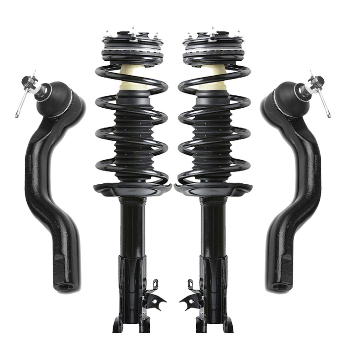 Shoxtec 4pc Front Suspension Shock Absorber Kits Replacement for 2006-2011 Acura CSX 2006-2011 Honda Civic Excludes SI and Hybrid Models Includes 2 Complete Struts 2 Front Outer Tie Rod End