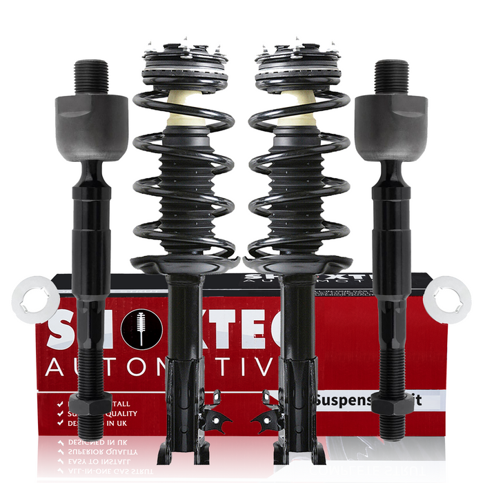 Shoxtec 4pc Front Suspension Shock Absorber Kits Replacement for 2006-2011 Acura CSX 2006-2011 Honda Civic Excludes SI and Hybrid Models Includes 2 Complete Struts 2 Front Inner Tie Rod End