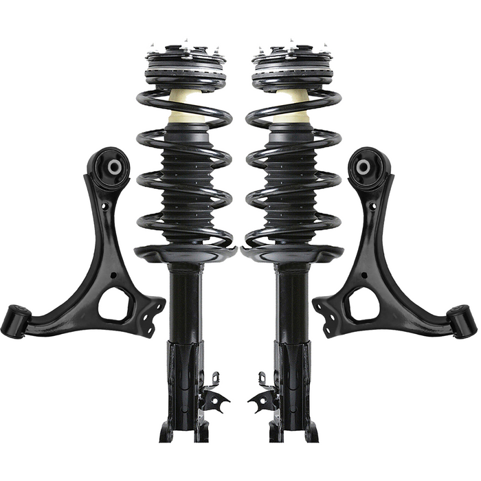 Shoxtec 4pc Front Suspension Shock Absorber Kits Replacement for 2006-2011 Acura CSX 2006-2011 Honda Civic Excludes SI and Hybrid Models Includes 2 Complete Struts 2 Front Control Arms