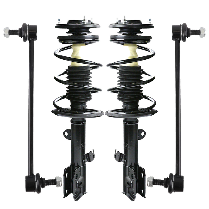 Shoxtec 4pc Front Suspension Shock Absorber Kits Replacement for 2009-2013 Toyota Corolla 2011-2013 Toyota Matrix FWD Only Includes 2 Complete Struts 2 Front Sway Bar End Link