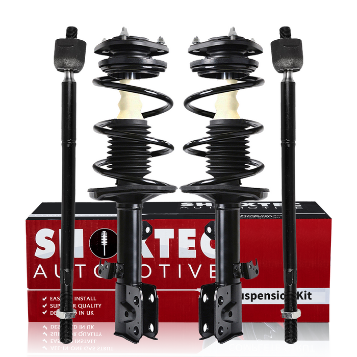 Shoxtec 4pc Front Suspension Shock Absorber Kits Replacement for 2009-2012 Toyota Corolla 2011-2013 Toyota Matrix AWD Only Includes 2 Complete Struts 2 Inner Tie Rod End