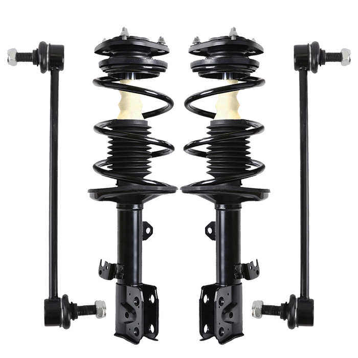 Shoxtec 4pc Front Suspension Shock Absorber Kits Replacement for 2009-2012 Toyota Corolla 2011-2013 Toyota Matrix AWD Only Includes 2 Complete Struts 2 Front Sway Bar End Link