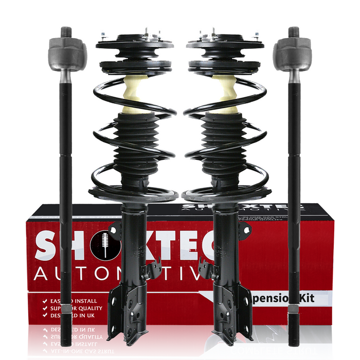Shoxtec 4pc Front Suspension Shock Absorber Kits Replacement for 01-12 Ford Escape 01-06 Mazda Tribute 08-11 Mazda Tribute 05-11 Mercury Mariner includes 2 Complete Struts 2 Front Inner Tie Rod End